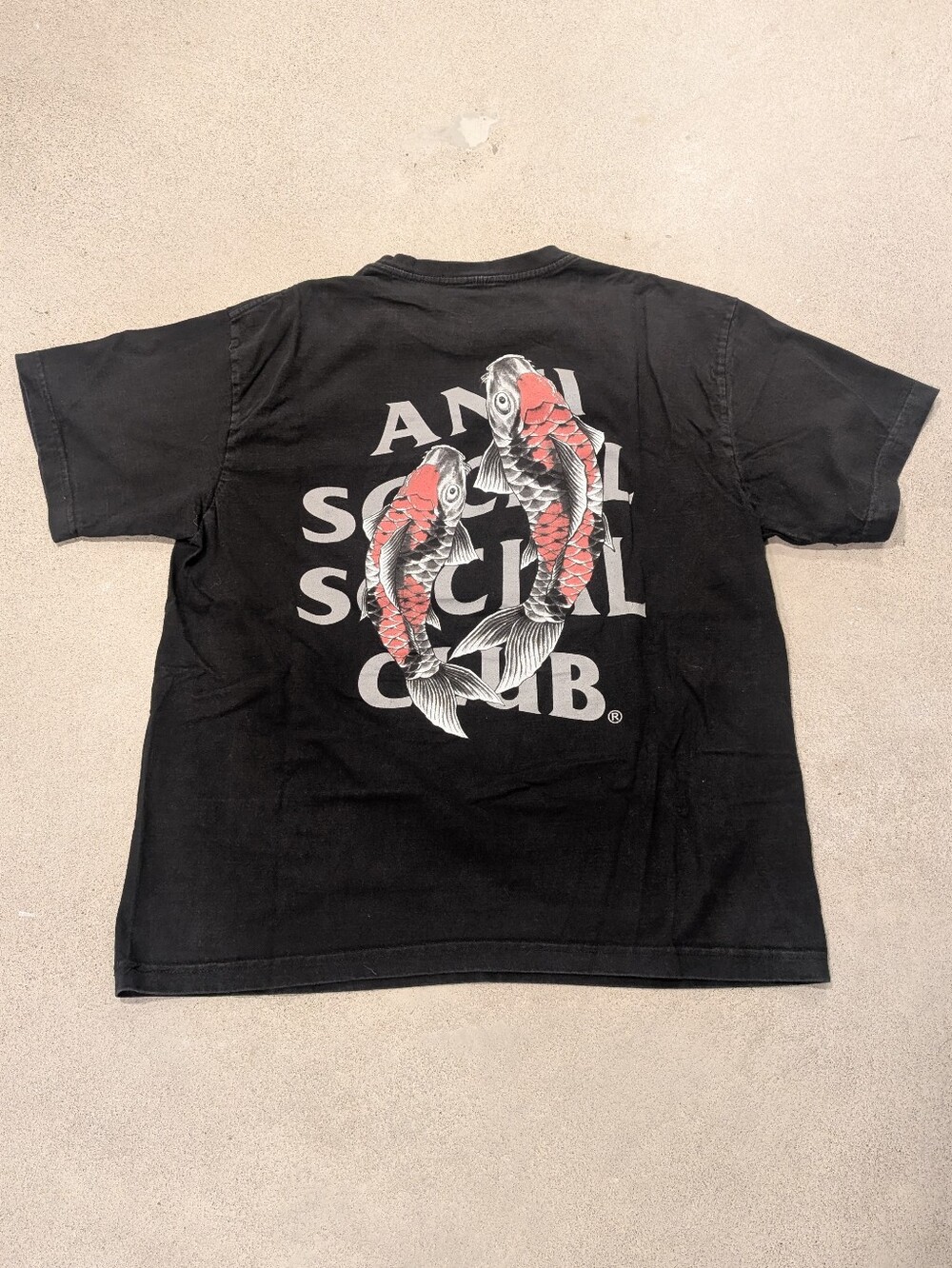 Anti Social Social Club Black Koi Garden 3M Reflective Graphic Tee - XL
